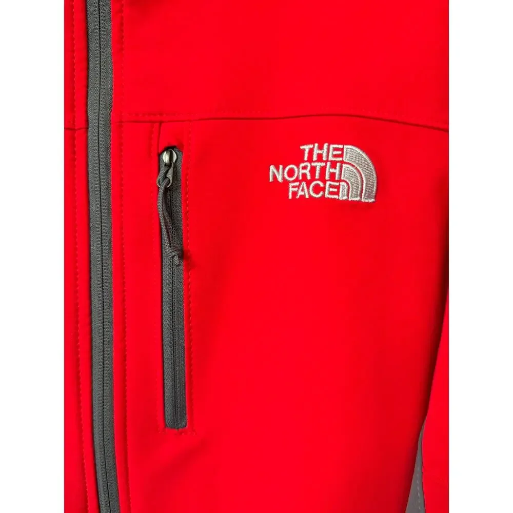 The North Face Apex Pneumatic Softshell Jacket Red Gray Men's Large Performance